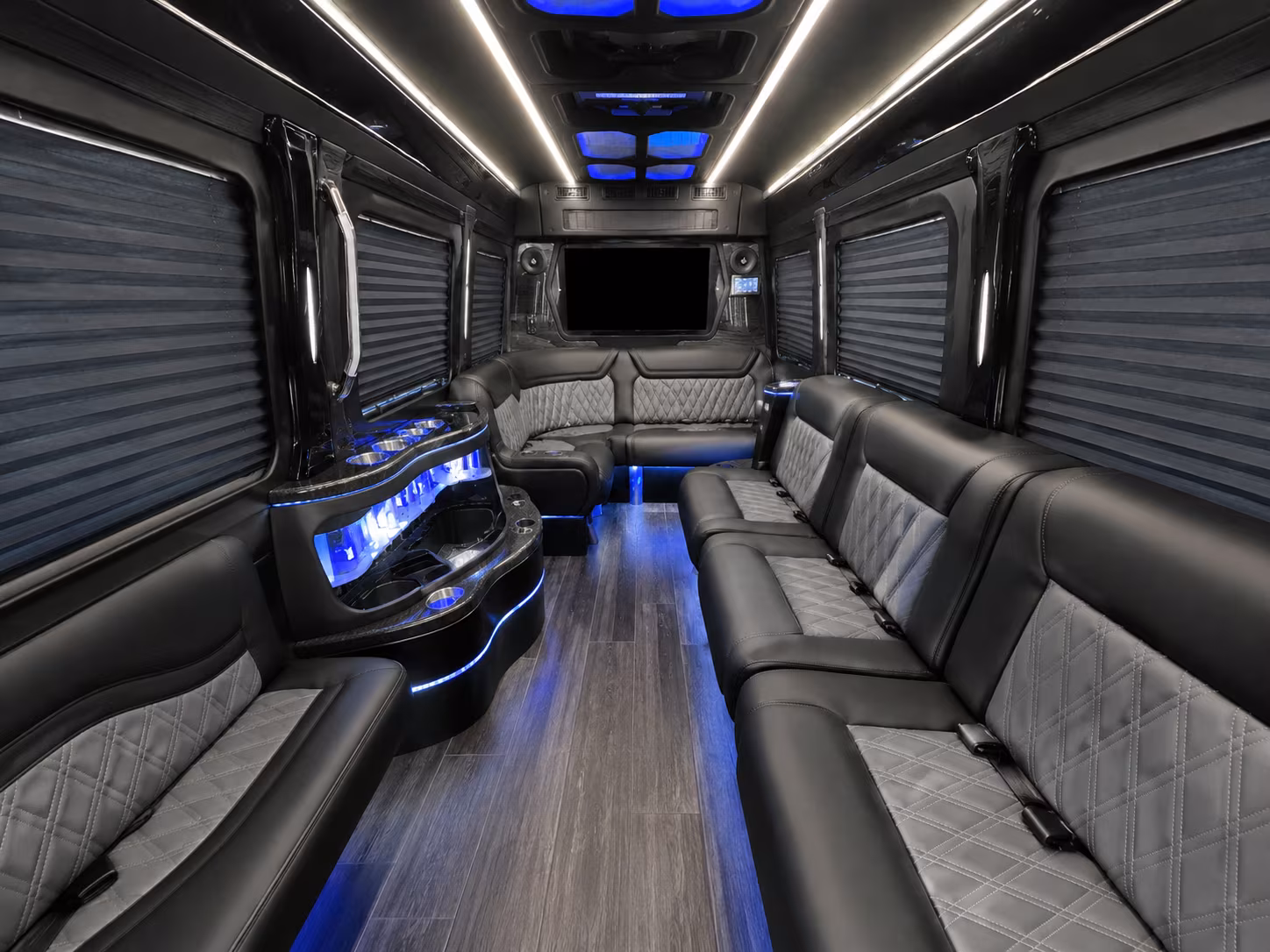 minnetonka 40 passenger party bus interior
